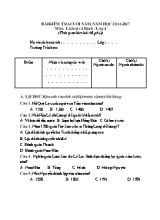 Đề kiểm tra cuối năm Lịch sử lớp 4 - Năm học 2016-2017
